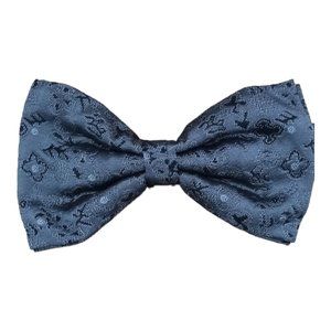 BEVILACQUA Gray Art Adjustable Silk Bow Tie ITALY 4.2"/ 2.6" EC